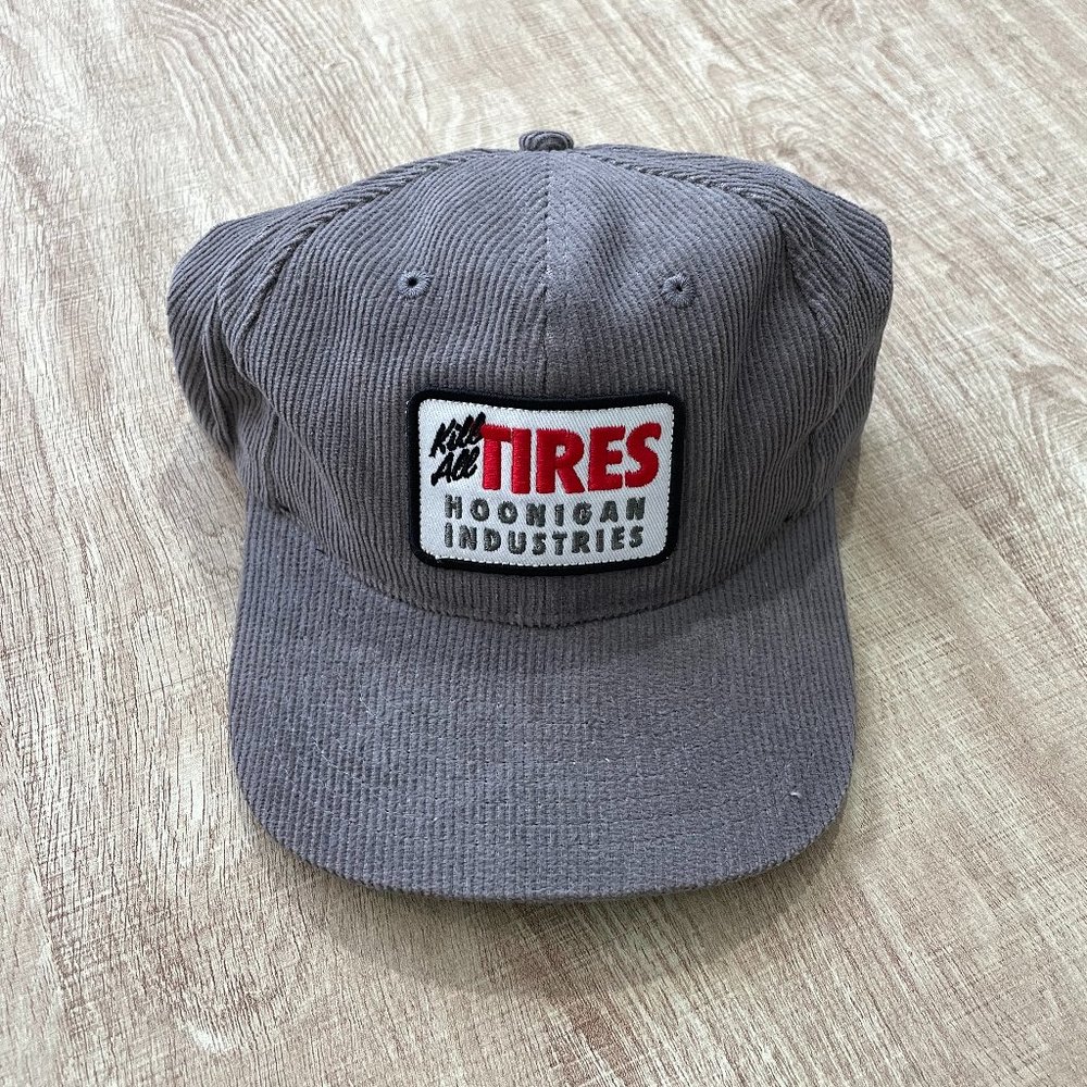 Hoonigan Kill All Tires corduroy cord gray Snapback hat